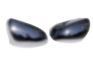 Nissan Qashqai Suv 2007-2014 Καπακια Καθρεφτων Χρωμιου Σατινε 2 ΤΕΜ. Πλαστικα