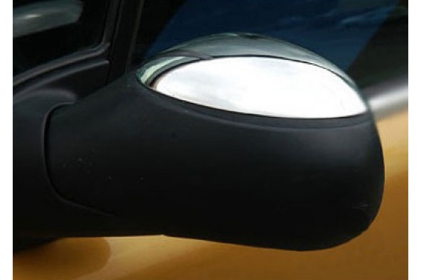 Omtec Καπάκια Καθρεπτών Χρωμίου Μεταλλικά 2τμχ Citroen C2 HB 3D 2003-2009/C3/Peugeot 206/1007