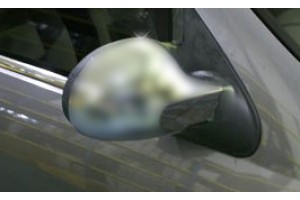 Renault Twingo II HB 2001-2014 / Symbol /THALIA 2009-2013  Καπακια Καθρεφτων Χρωμιου Σατινε 2 ΤΕΜ. Πλαστικα