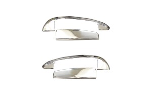 S-dizayn Fiat Grande Punto HB 3D 2006+ Χερούλια Πόρτας Χρωμίου Μεταλλικά 4τμχ Με Λούκι Για 2 Πόρτες