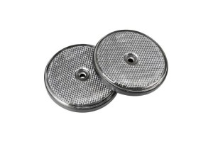 Lampa Αντανακλαστικά Euro-Norm Λευκά Στρογγυλά με Βίδα 65mm 2τμχ