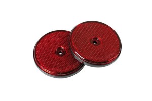 Lampa Αντανακλαστικά Euro-Norm Κόκκινα Στρογγυλά με Βίδα 65mm 2τμχ