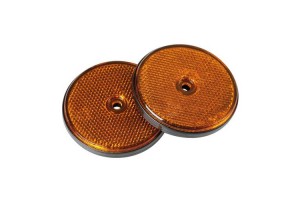 Lampa Αντανακλαστικά Πορτοκαλί Euro-Norm Στρογγυλά με Βίδα 65mm 2τμχ