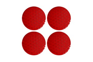 Ανακλαστικα Αυτοκολλητα 30mm Κοκκινα 4ΤΕΜ.