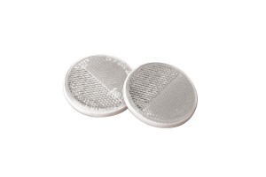 Lampa Ανακλαστήρες Euro-Norm Λευκοί Στρογγυλοί Αυτοκόλλητοι 65mm 2τμχ