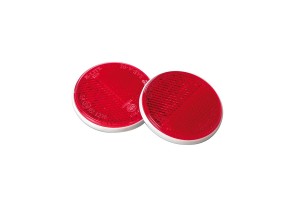 Lampa Ανακλαστήρες Euro-Norm Κόκκινοι Στρογγυλοί Αυτοκόλλητοι 65mm 2τμχ
