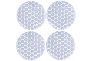 Simoni Racing Αντανακλαστικα Αυτοκολλητα 30mm Λευκα 4ΤΕΜ.