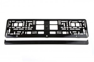 AMiO Πλαίσιο Πινακίδας Αυτοκινήτου Πλαστικό 52 x 12.5cm Μαύρο