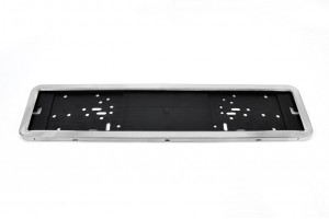 Πλαστικο Πλαισιο Πινακιδας Κυκλοφοριας (INOX - Κουμπωτο Με ΤΕΛΑΡΟ) - 53 Χ 12 cm