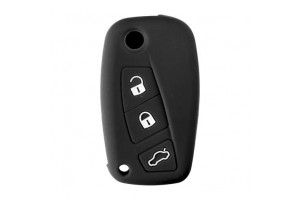 FIAT/LANCIA/CITROEN/PEUGEOT TYPE-3 Καλυμμα Κλειδιων Σιλικονης Μαυρο Χρωμα 1ΤΕΜ.