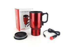 Κουπα Νερου 450ml 12V ΜΕΓ.ΘΕΡΜΟΚΡΑΣΙΑ 60C Με Καλωδιο Αναπτηρα 1,2m Amio - 1 ΤΕΜ.