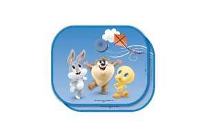 Ηλιοπροστασιες Πλαινες 45x37 Βεντουζα WB Baby Tweety - Baby Taz - Baby Bugs Bunny
