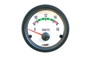 Simoni Racing Βολτόμετρο Αυτοκινήτου 52mm White Line