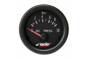 Οργανο Πιεσης Λαδιου Black Line 58mm Με Λευκο Φωτισμο Led (ΜΑΥΡΟ ΚΑΝΤΡΑΝ/ΜΑΥΡΟ ΠΛΑΙΣΙΟ)