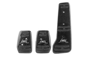 Luisi Σετ Πεταλιέρες Αυτοκινήτου Universal Carbon Μαύρες 3τμχ