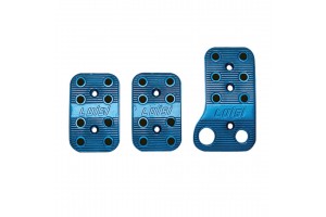 Luisi Σετ Πεταλιέρες Αυτοκινήτου Universal Αλουμινίου Μπλε 3τμχ