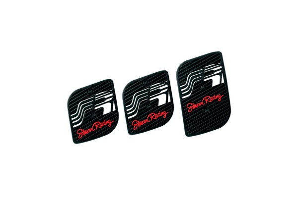 Simoni Racing Cut Kit Σετ Πεταλιέρες Αντιολισθητικές Αυτοκινήτου Universal Αλουμινίου Μαύρες 3τμχ