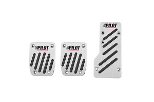 Lampa Race 2 Pilot Σετ Πεταλιέρες Αντιολισθητικές Αυτοκινήτου Universal Αλουμινίου Ασημί 3τμχ