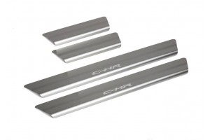 Toyota C-HR 2018+ Μαρσπιε Εσωτερικα Χρωμιο Αυτοκολλητα 4ΤΕΜ.