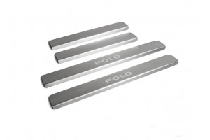 VW Polo 2010+ Μαρσπιε Εσωτερικα Χρωμιο Αυτοκολλητα 4ΤΕΜ.