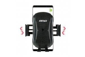 AMiO Βάση Κινητού Αυτοκινήτου Automatic Holder With Wireless Charger PHW-02 με Ρυθμιζόμενα Άγκιστρα και Ασύρματη Φόρτιση