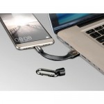 Lampa Keychain USB 2.0 Cable USB-C male - USB-A male Μαύρο 0.1m (L3888.9/T)