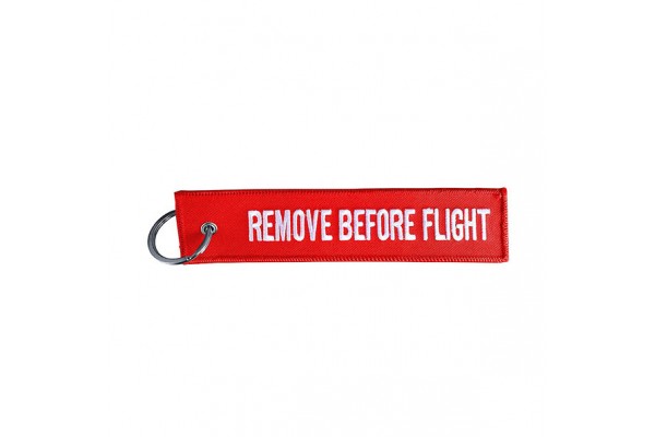 Μπρελοκ Κλειδιων Remove Before Flight Κοκκινο Υφασμα
