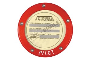 Lampa Βάση Αυτοκόλλητη για Τέλη Κυκλοφορίας Κόκκινο