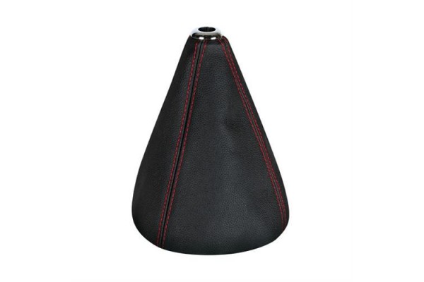 Lampa Φούσκα Ταχυτήτων Premium Δέρμα με Ραφή & Λαιμό Αλουμινίου Μαύρο/Κόκκινο