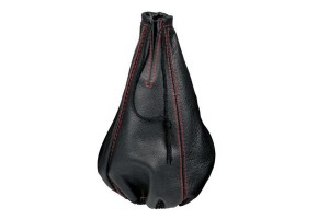 Lampa Φούσκα Ταχυτήτων Μαύρη Δερματίνη με Κόκκινη Ραφή