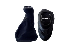 Americat Πόμολο Ταχυτήτων με Φούσκα Δερματίνη Μαρκέ για Mercedes E-Class W211 2002+ Έκδοση Elegance Μαύρο