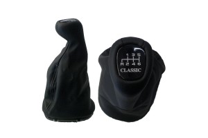 Americat Πόμολο Ταχυτήτων με Φούσκα Δερματίνη Μαρκέ για Mercedes C-Class W203 2000+ Έκδοση Classic