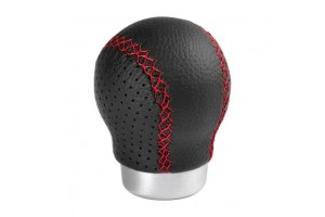 Lampa Zero Πόμολο Ταχυτήτων Μαύρο Με Κόκκινες Ραφές (Συμβατό και με FIAT/OPEL)