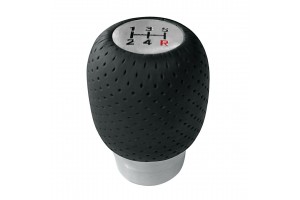 Πομολο Ταχυτητων Formula Gear 2 Δερματινο Μαυρο Με 2 Αυτοκολλητα Ενδειξης Ταχυτητων 32mm (FIAT+OPEL)