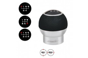 Simoni Racing Special Hype Πόμολο Ταχυτήτων Δέρμα με 3 Αυτοκόλλητα Ένδειξης 94mm για Fiat 500 Μαύρο