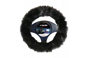 Καλυμμα Τιμονιου Γουνινο Μαυρο 37-39