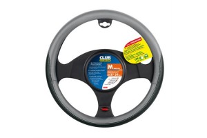 Καλυμμα Τιμονιου Club ΜΑΥΡΟ/ΓΚΡΙ Χρωμα 37/39cm Αοσμο ΟΙΚΟΛΟΓΙΚΟ/ Μη ΤΟΞΙΚΟ/ Ανακυκλωσιμο Υλικο