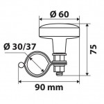 Τεμπελης Τιμονιου Spinny (ΜΑΥΡΟΣ) - 30/37mm