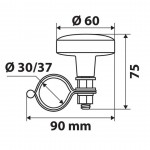 Lampa Τεμπέλης Τιμονιού Spinny Ring 60mm Μαύρο/Κόκκινο