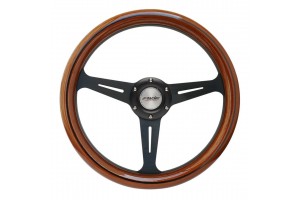 Τιμονι FUTA35 ΞΥΛΙΝΟ/ΜΑΥΡΟ Τριακτινο Διαμετρος 350mm Παχος 95mm Simoni Racing - 1 ΤΕΜ.