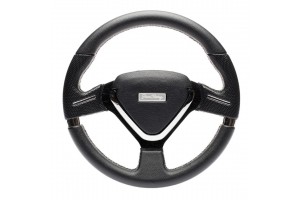 Simoni Racing Τριακτινο Eco Leather Μαύρο/Χρώμιο