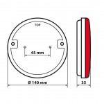 Lampa Φως LED Dynamic O-Led με Βίδες 12/24V Πίσω Αριστερό 1τμχ