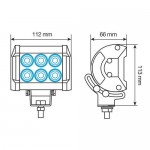 WL-6, βοηθητικό φως, 6 Cree  Led - 9/32V - Λευκό