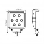 WL-3 προβολεάς Με Led 7 τετράγωνος