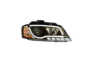 Diederichs Tubelight Μπροστινά Φανάρια για Audi A3 8P 2008-2012 Black 2τμχ