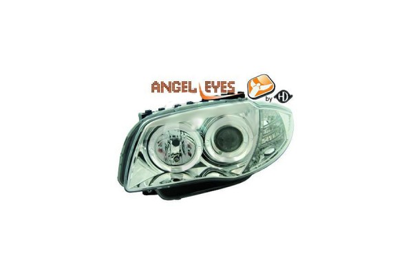 Diederichs Μπροστινά Φανάρια Angel Eyes για BMW Σειρά 1 E81/E82/E87/E88 2004 Chrome 2τμχ