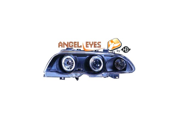 Diederichs Μπροστινά Φανάρια Angel Eyes για BMW Σειρά 3 E46 Limousine/Touring 1998-2001 Black 2τμχ