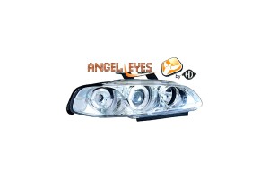 Diederichs Μπροστινά Φανάρια Angel Eyes για Honda Civic Hatchback/Coupe 1991-1995 Chrome 2τμχ