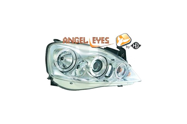 Diederichs Εμπρόσθια Φανάρια Angel Eyes Chrome για Opel Corsa C 2τμχ