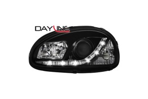 Dectane Dayline Μπροστινά Φανάρια για Opel Corsa B 1993-2001 Μαύρα 2τμχ